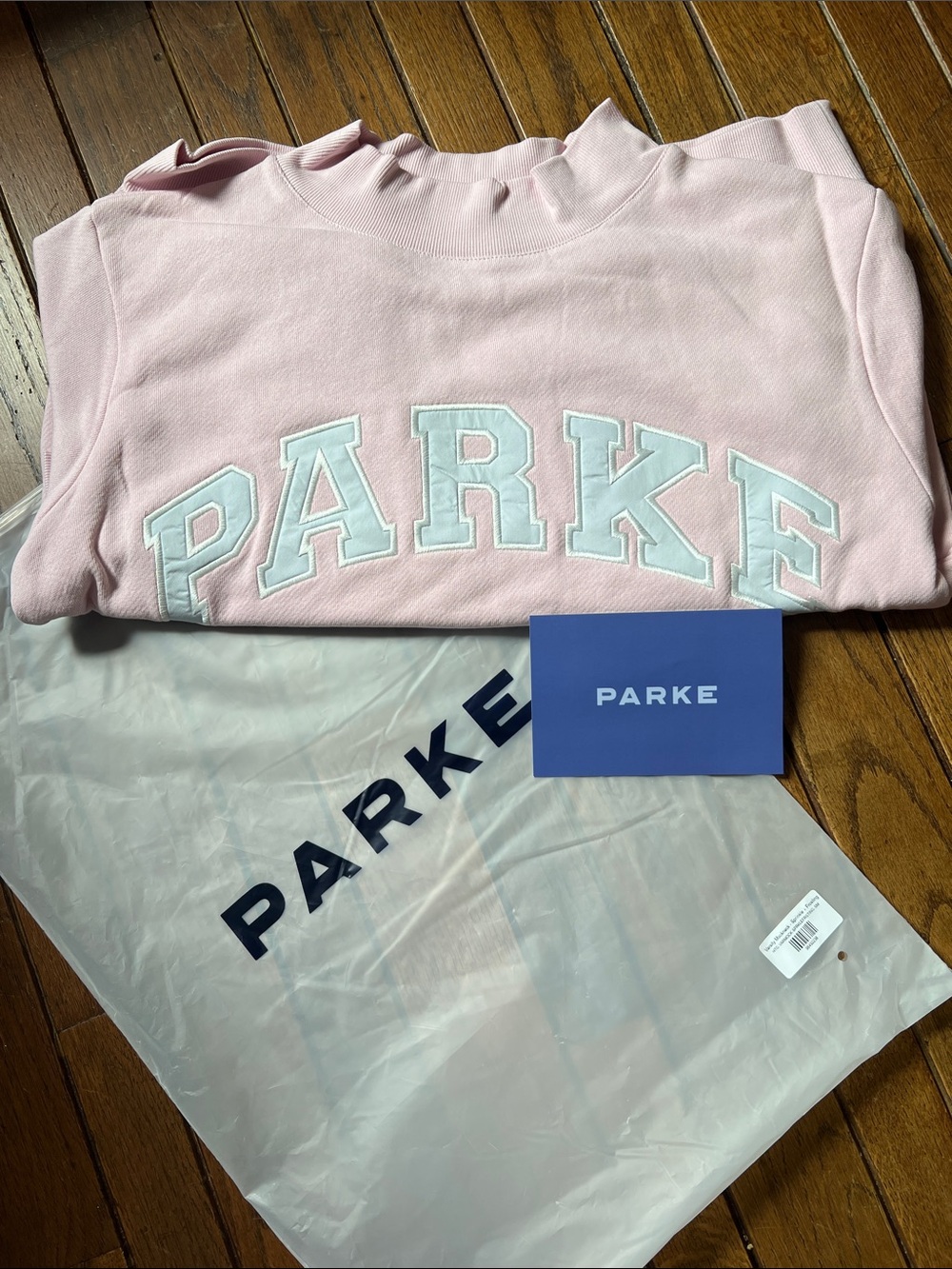 PARKE Sprinkle Frosting Varsity Mockneck Birthday Heritage Size S/M NWT NIB